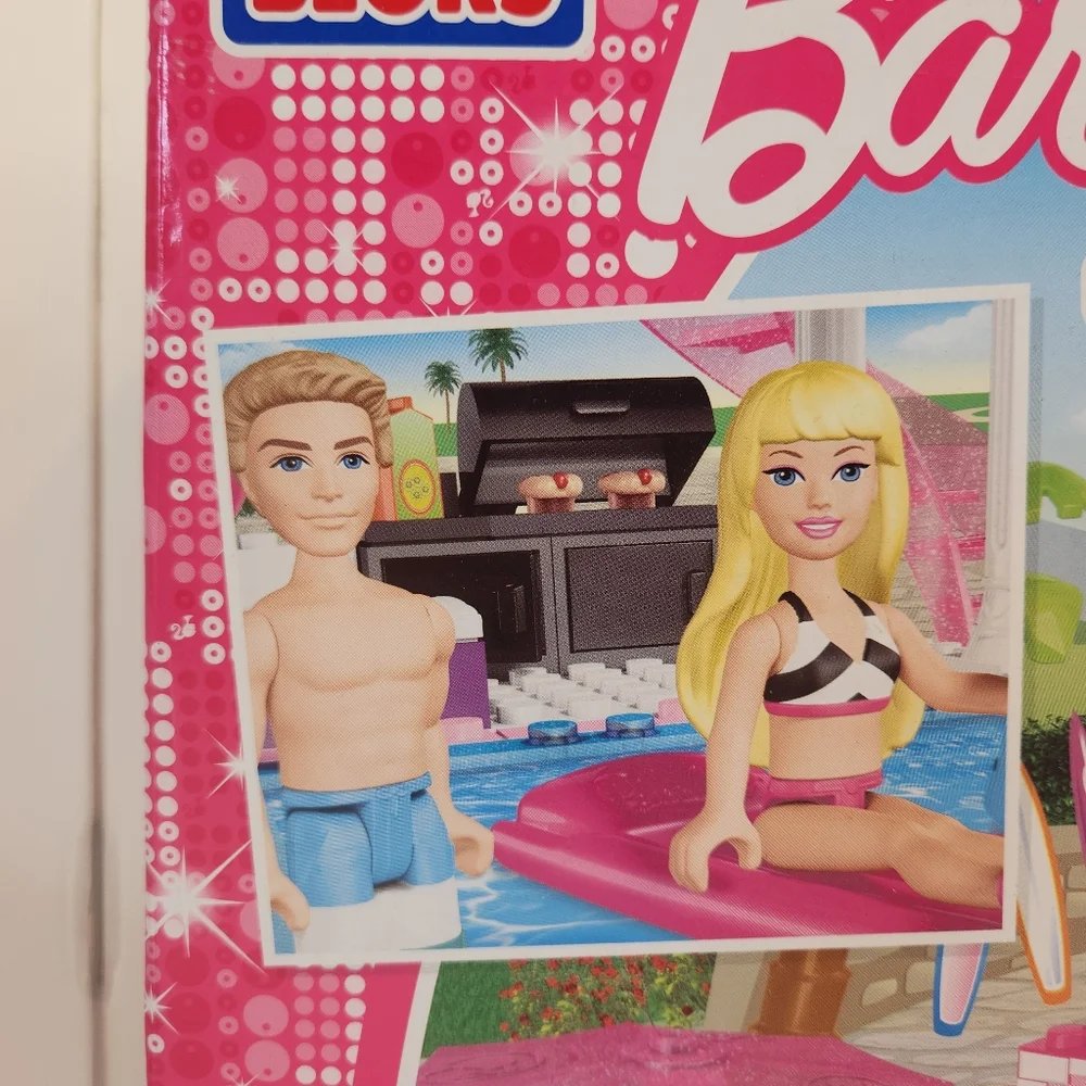 MEGA BLOKS Build N Style BARBIE POOL PARTY #80228 Multi-Level POOL & COMPLETE - Picture 7 of 11